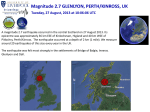 Magnitude 2.7 GLENLYON, PERTH/KINROSS, UK Tuesday, 27