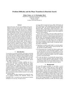 Problem Difficulty and the Phase Transition in Heuristic Search