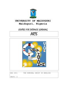 ENG 206 two - University of Maiduguri