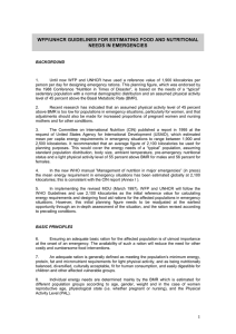 wfp/unhcr guidelines for estimating food and nutritional