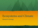 Ecosystems and Climate