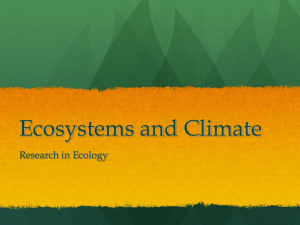 Ecosystems and Climate