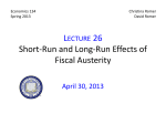 Short-Run and Long-Run Effects of Fiscal Austerity