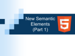 3. New Semantic Elements 1