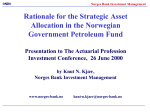 Managing risk in the Petroleum Fund Presentation to AFIR 2000