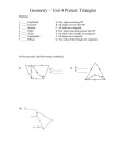 In part 1, classify the following triangles according to it`s sides and