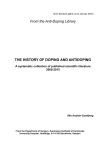 From the Anti-Doping Library THE HISTORY OF DOPING AND