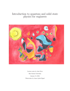 Introduction to quantum and solid state physics for