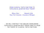 From classical theta functions to topological quantum field theory