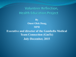 Health Education Project - Gambella Medical Team Connection