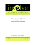 Fibonacci sequences and the spaceof compact sets