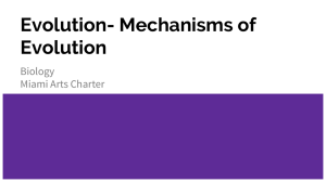 Evolution- Mechanisms of Evolution