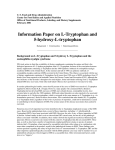 Information Paper on L-Tryptophan and 5-hydroxy-L
