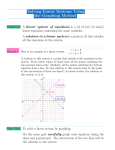 Solving Linear Systems Using the Graphing Method