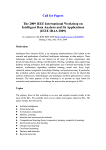 Call for Papers The 2009 IEEE International Workshop on Intelligent