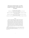 Phylogenetic Relationships and DNA Sequence Evolution Among