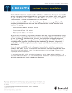 Atrial and Ventricular Septal Defects