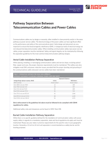 Pathway Separation Between Telecommunication Cables and