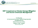 GEF Investment in Climate Change Mitigation and Sound Chemicals
