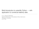 Brief introduction to scientific Python — with application to numerical