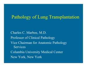 Pathology of Lung Transplantation