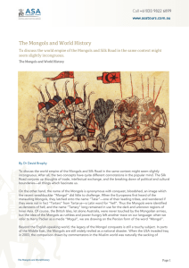 The Mongols and World History