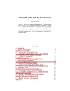 homotopy types of topological stacks