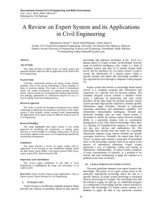 A Review on Expert System and its Applications in Civil Engineering