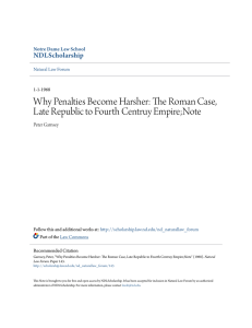 Why Penalties Become Harsher: The Roman Case, Late Republic to