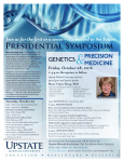 Presidential Symposium 2016 - Upstate Medical University