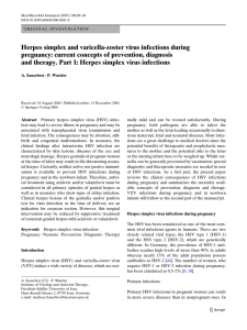 Herpes simplex and varicella-zoster virus infections during pregnancy