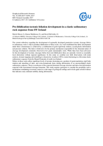 Pre-lithification tectonic foliation development in a clastic