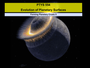 PYTS 554 – Forming Planetary Crusts II