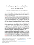 Normal Ranges of Right Ventricular Systolic and Diastolic