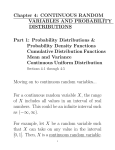 CONTINUOUS RANDOM VARIABLES AND PROBABILITY