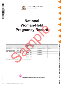 National Women-Held Pregnancy Record