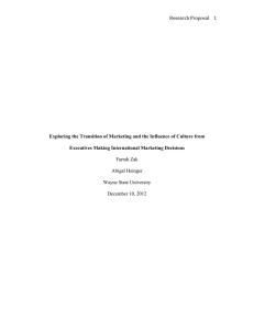 Research Proposal Exploring the Transition of Marketing and the