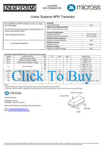 Linear Systems NPN Transistor