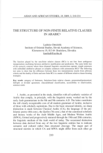 the structure of non-finite relative clauses in arabic