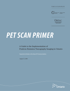 PET Scan Primer - Cancer Care Ontario