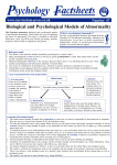 Biological and psychological models of abnormality