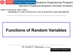 Functions of Random Variables