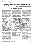 Effect of surrounding terrain on Spring Temperature Inversions in the