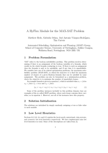 A HyFlex Module for the MAX-SAT Problem
