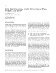 Data Warehousing, Multi-Dimensional Data Models and OLAP