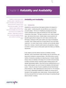 Chapter 8: Reliability and Availability