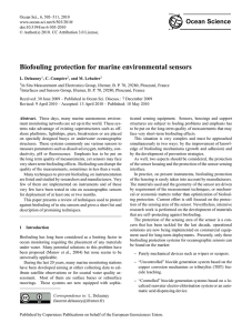 Biofouling protection for marine environmental