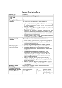 COMP5111 Database Systems and Management