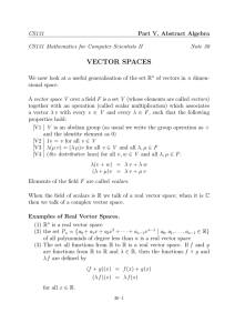 VECTOR SPACES