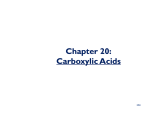 Chapter 20: Carboxylic Acids